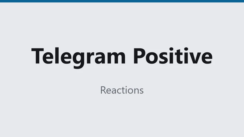 Telegram Positive Reactions + Views · ♻️No Drop · ⚡40K/D · ⏱Instant