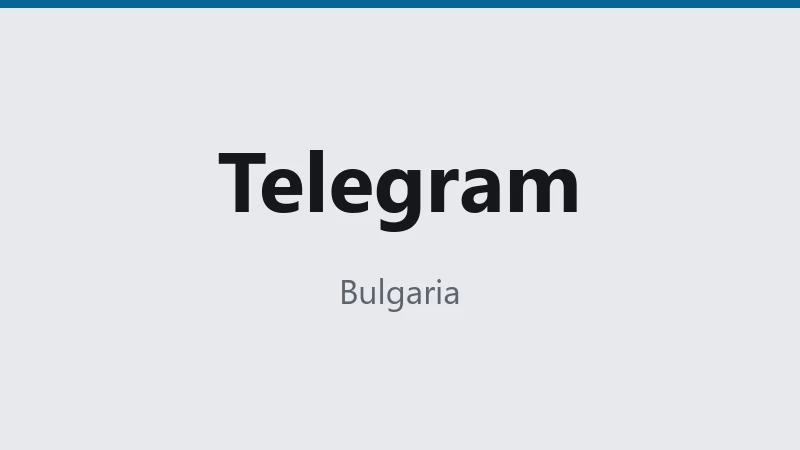 Telegram — Bulgaria 🇧🇬