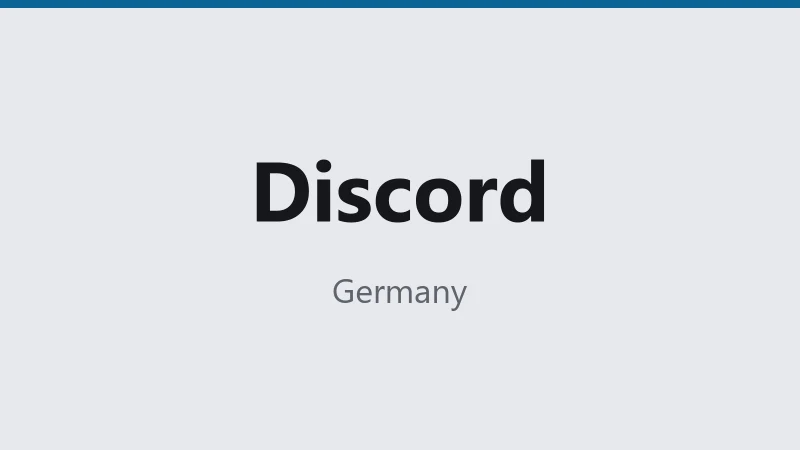 Discord — Germany 🇩🇪 ⭐