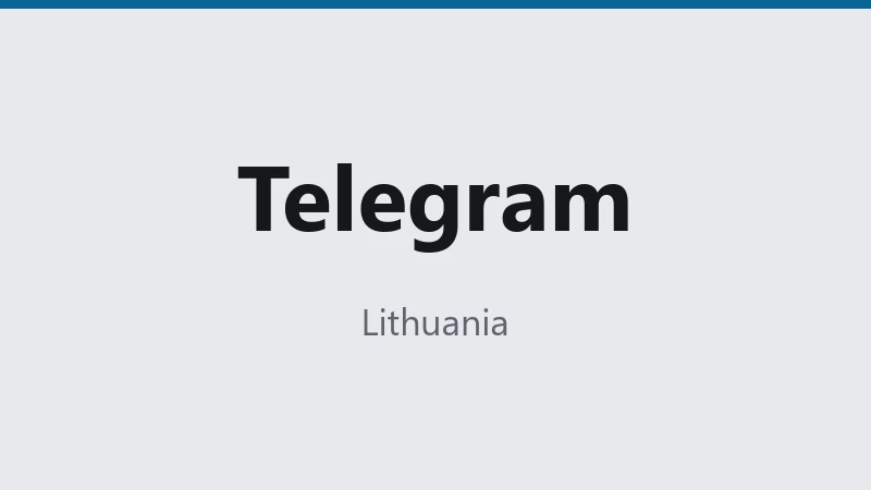 Telegram — Lithuania 🇱🇹 ⭐