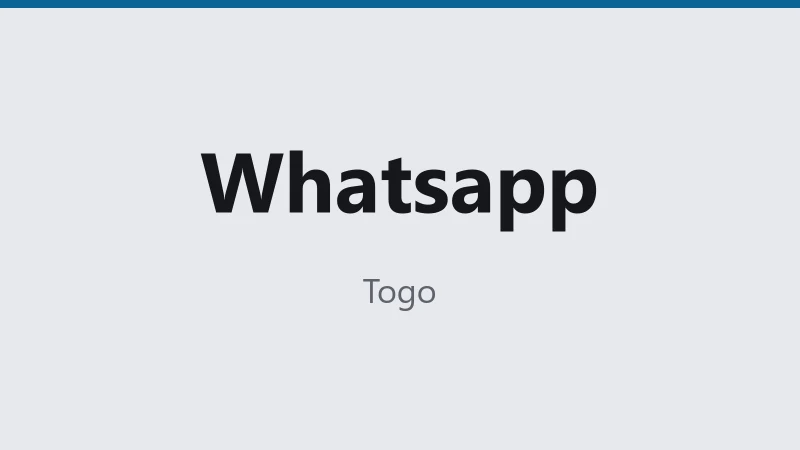 Whatsapp — Togo 🇹🇬