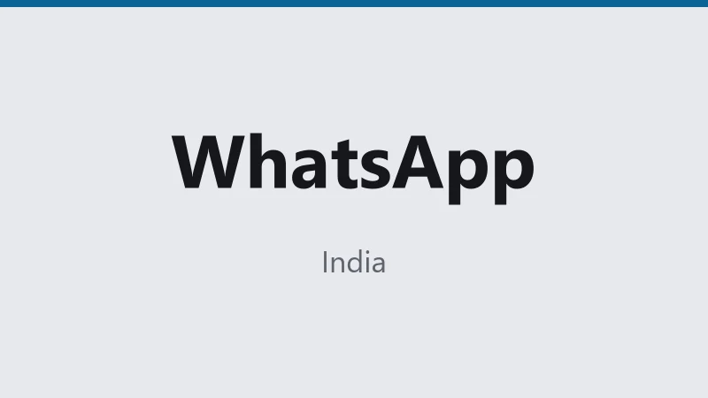 WhatsApp — India 🇮🇳 ⭐