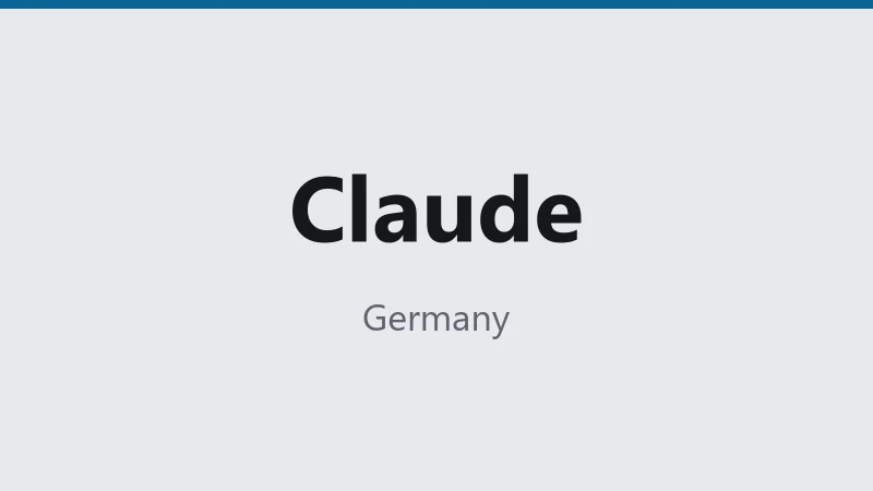 Claude — Germany 🇩🇪 ⭐