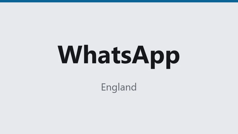 WhatsApp — England 🇬🇧 ⭐