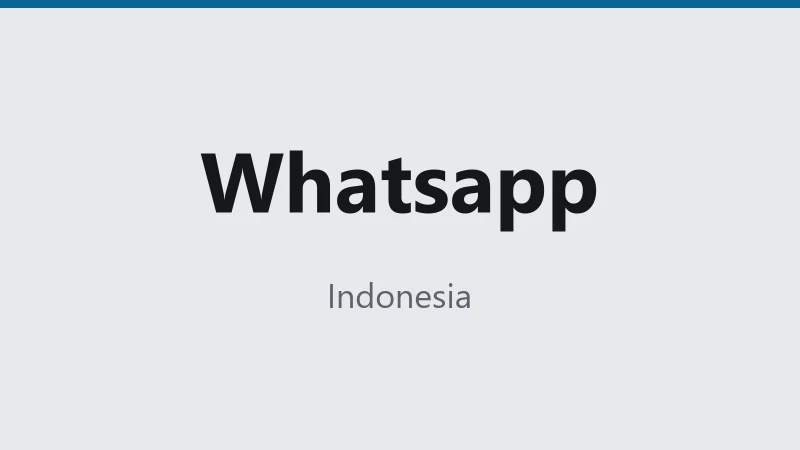 Whatsapp — Indonesia 🇮🇩 ⭐