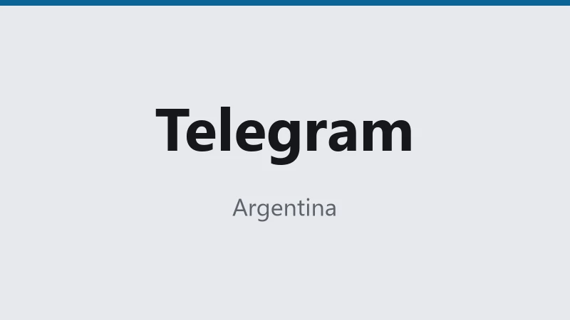 Telegram — Argentina 🇦🇷