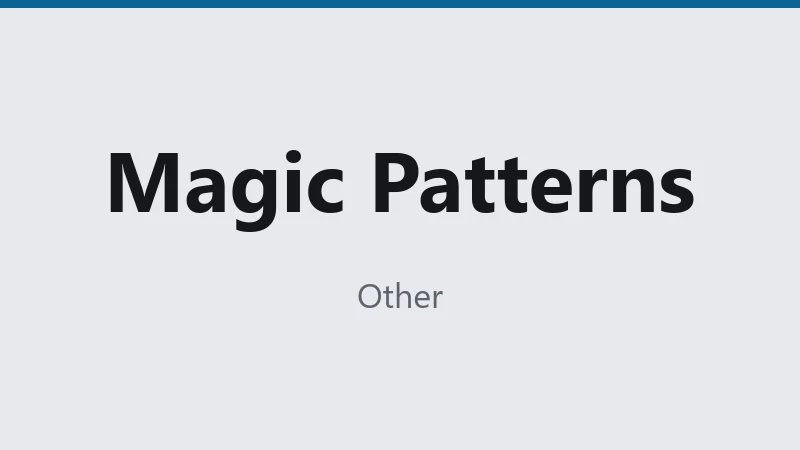 Magic Patterns Starter 12m