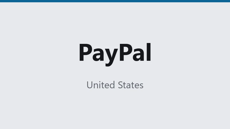 PayPal — United States ⭐