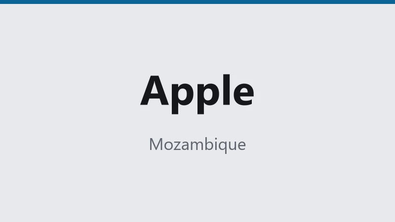 Apple — Mozambique 🇲🇿