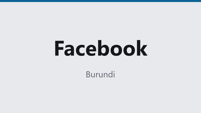 Facebook — Burundi 🇧🇮
