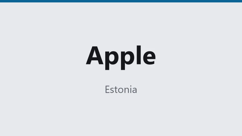 Apple — Estonia 🇪🇪 ⭐