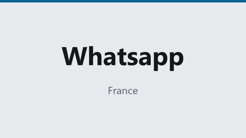 Whatsapp — France 🇫🇷 ⭐
