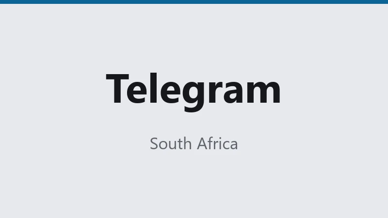 Telegram — South Africa 🇿🇦 ⭐
